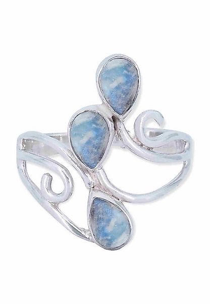 mantraroma Silberring SIDISTI aus 925 Silber mit Regenbogen Mondstein (Ring günstig online kaufen