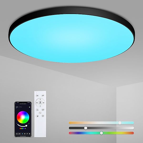 Oraymin Deckenleuchte Smartes Lampe RGB Schwarz günstig online kaufen