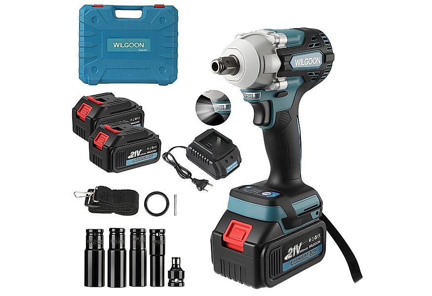 oyajia Akku-Schlagbohrschrauber 320Nm 1/2 Zoll Bürstenloser Elektro Schlags günstig online kaufen