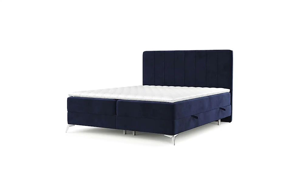 Boxspringbett mit Stauraum   ¦ blau ¦ Maße (cm): B: 142 H: 120 Betten > Kom günstig online kaufen