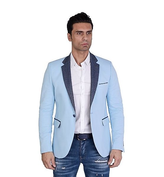 Denim Distriqt Jerseysakko in Slim Fit mit Stretch Hellblau Gr. 56 entspric günstig online kaufen