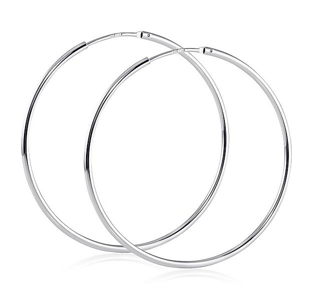 Materia Paar Creolen Echtgold Ohrringe Damen Ø48mm GO-10, aus 585 Weißgold günstig online kaufen