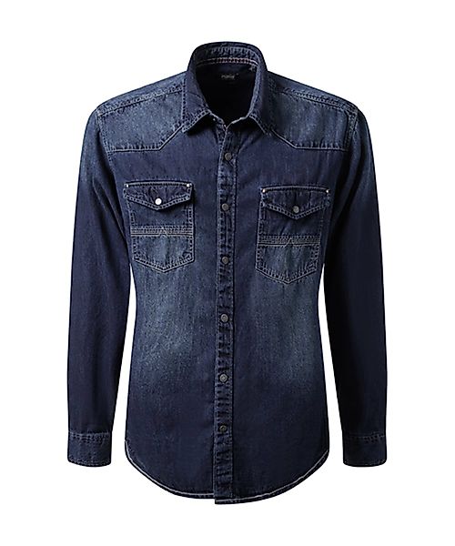 Pioneer Authentic Jeans Jeanshemd, mit abgerundetem Saum günstig online kaufen