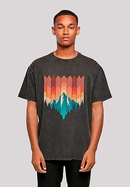 F4NT4STIC T-Shirt "Berg Sonnenuntergang Geometrisch" Premium Qualität günstig online kaufen