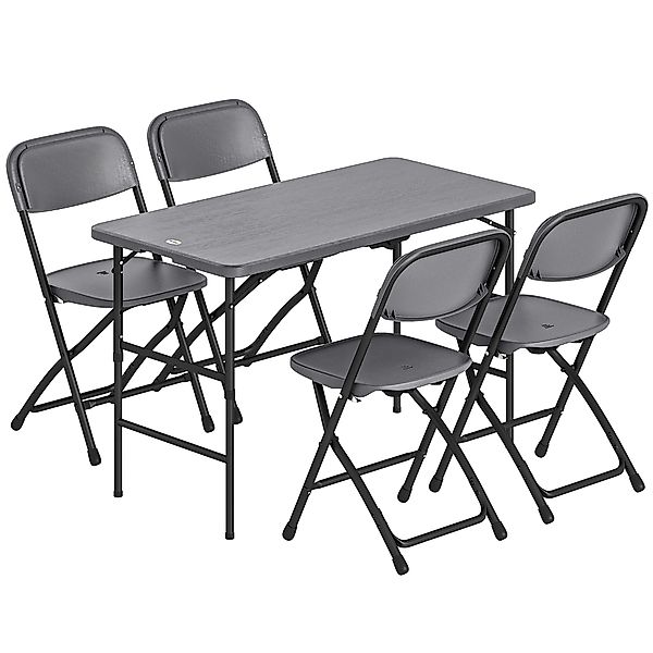 Outsunny 5-teiliges Garten-Set mit Tisch und Stühlen, Outdoor-Gartenmöbel m günstig online kaufen