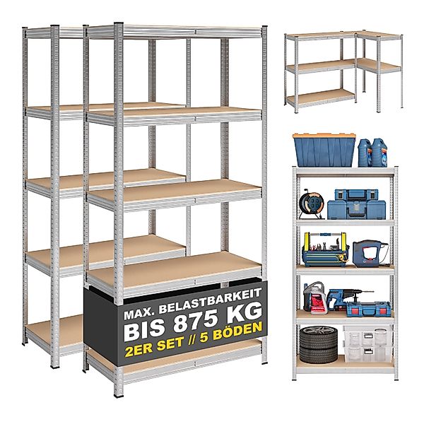STEELSØN Schwerlastregal Arax, 2er Set, 180x40x90cm, günstig online kaufen