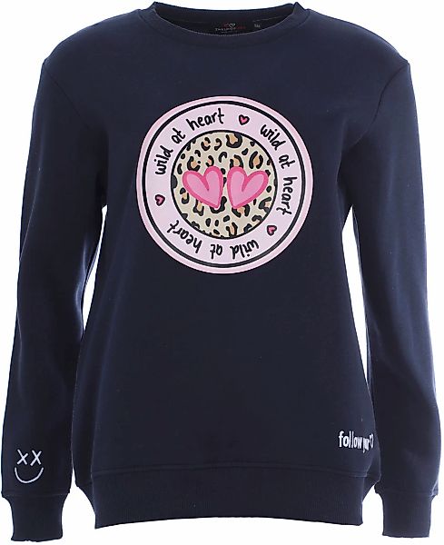 Zwillingsherz Sweatshirt Rundhalsausschnitt, Langarm, Baumwollmischung günstig online kaufen