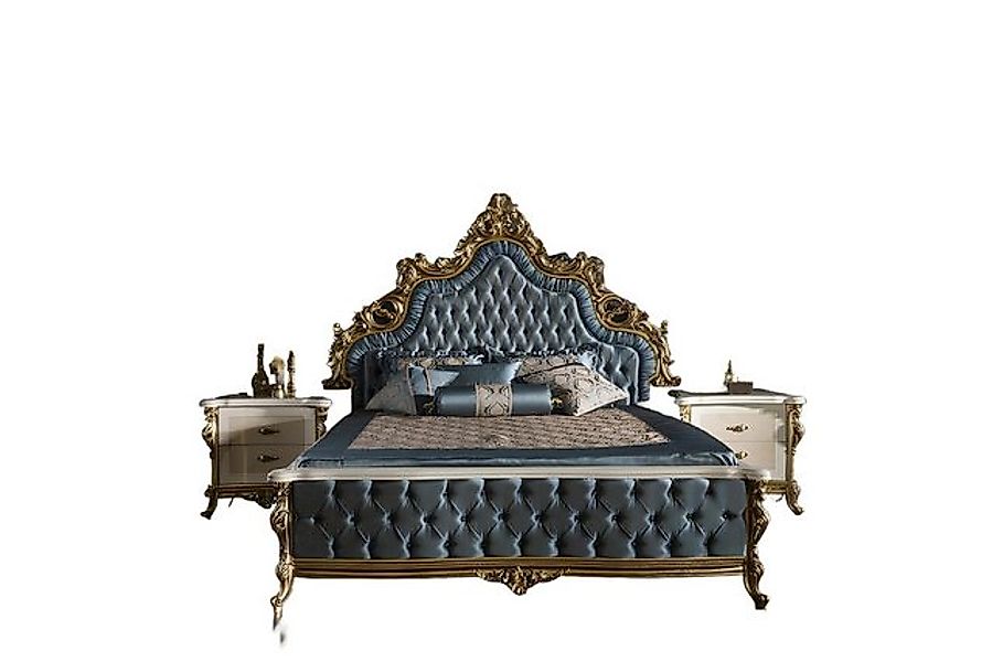 Xlmoebel Bett Hochwertiges Doppelbett im Chesterfield-Barock-Stil mit Knopf günstig online kaufen