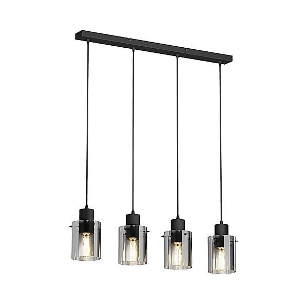 Lindby Pendelleuchte Kourtney 9626205 Modern in Schwarz 4-flammig E27 Wohnz günstig online kaufen