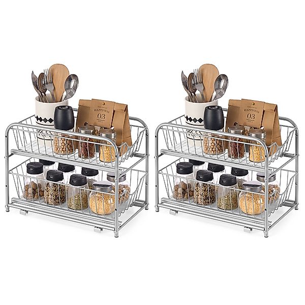 SONGMICS Küchenorganizer-Set Küchen-Organizer, (2-tlg), Küchenregal, Ordnun günstig online kaufen