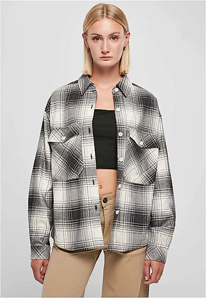URBAN CLASSICS Klassische Bluse "Damen Ladies Oversized Check Shirt" günstig online kaufen