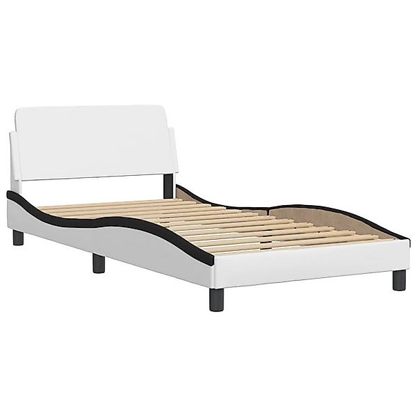 vidaXL Bett Bettgestell mit Kopfteil Weiß günstig online kaufen