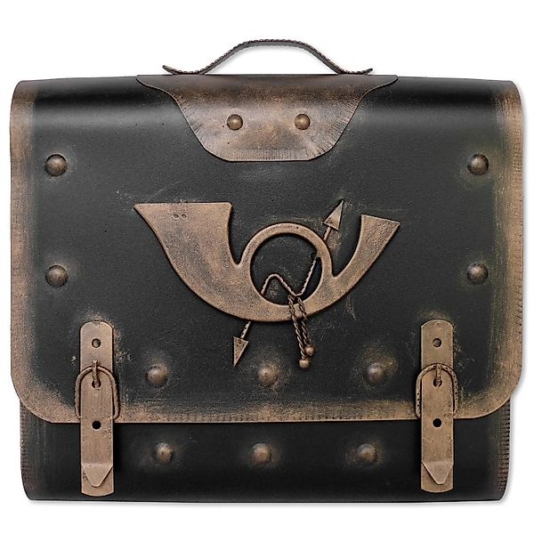 HMF 510-23 Briefkasten Alter Ranzen Posthorn PH2 40 x 40 x 9 cm Gold günstig online kaufen