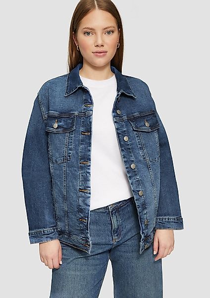 QS Funktionsjacke Indoor-Jacke Schmal geschnittene Denimjacke günstig online kaufen