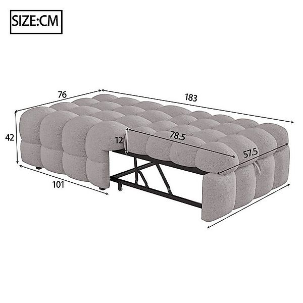 STILVORA Schlafsofa Ausziehbares sofa mit bettfunktion,sofas wohnzimmer,Puf günstig online kaufen