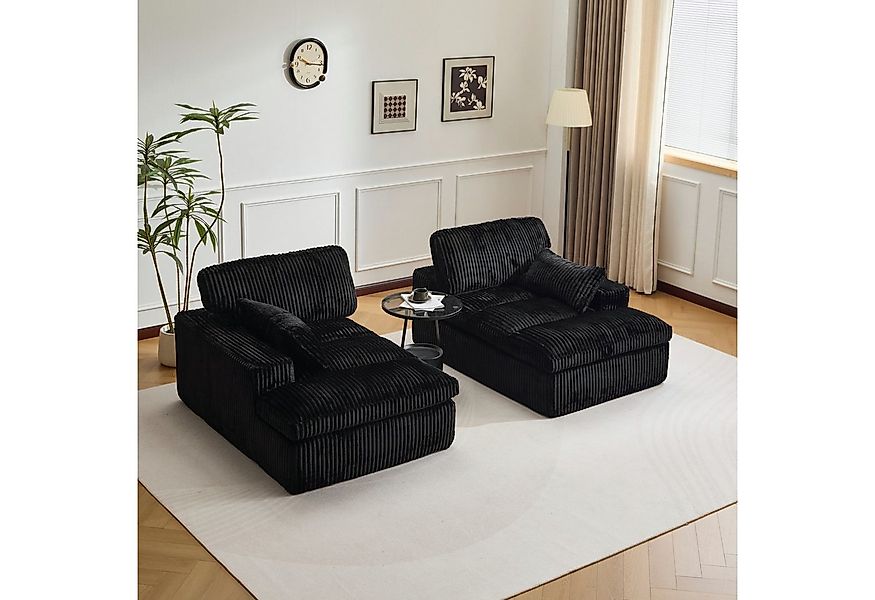Leawin Loungesofa Modulares Cordsofa, Doppelschlafsofa, geeignet für kleine günstig online kaufen
