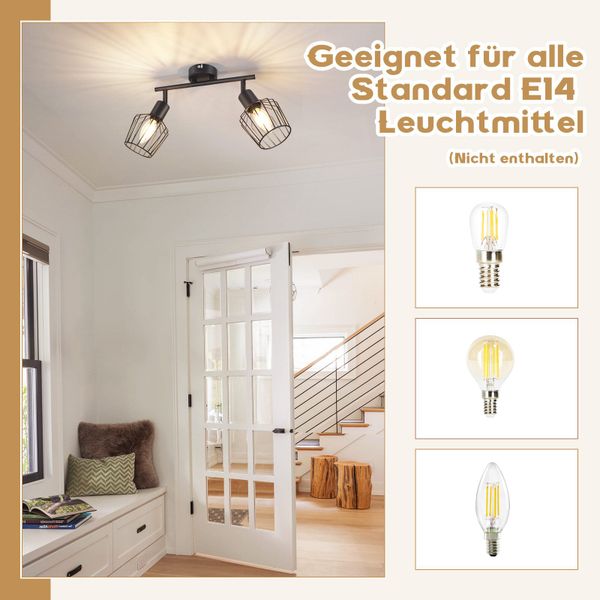 Nettlife LED Deckenspots Schwarz Weiß E14 günstig online kaufen