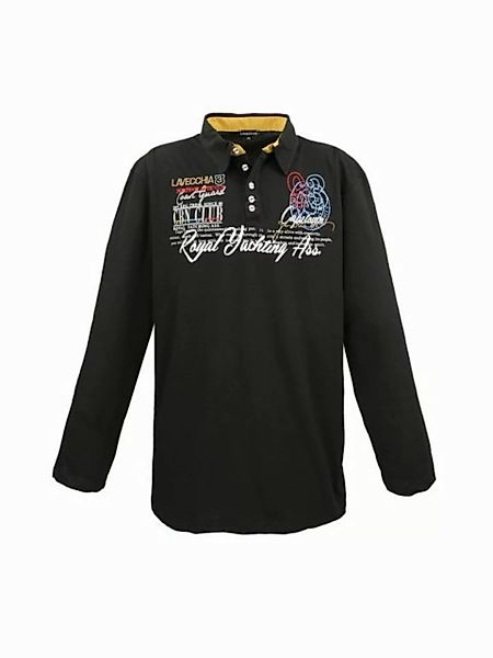 Lavecchia Langarm-Poloshirt Lavecchia Herren Langarmshirt LV-606 (Black, 3X günstig online kaufen