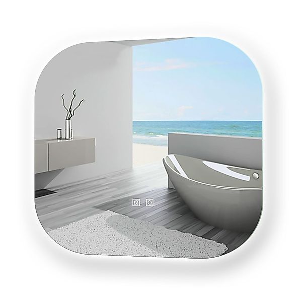 duschspa Badspiegel Quadrat LED Spiegel mit günstig online kaufen