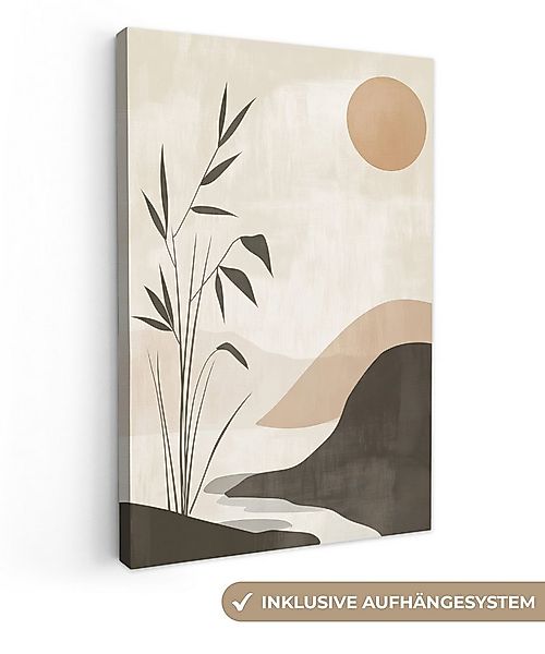 OneMillionCanvasses® Leinwandbild Japandi - Landschaft - Beige, Fotodruck ( günstig online kaufen