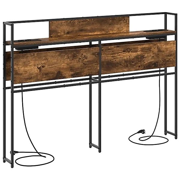 vidaXL Stauraum-Kopfteil mit Regal Räuchereiche 150 cm Holzwerkstoff 859647 günstig online kaufen