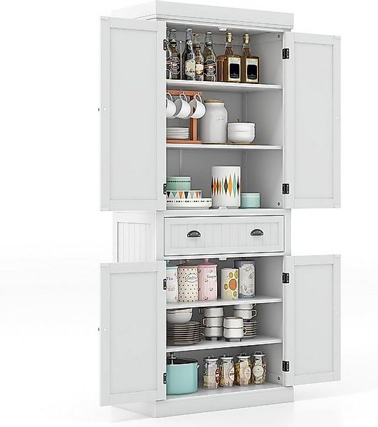 KOMFOTTEU Mehrzweckschrank Küchenschrank Buffetschrank Vorratsschrank mit S günstig online kaufen