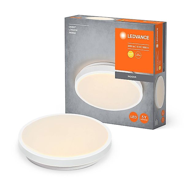 LEDVANCE Orbis London LED-Deckenleuchte Ø28cm weiß günstig online kaufen