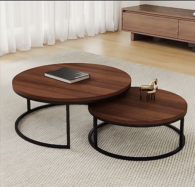 OLEY LUCK LIVE Couchtisch moderner kleiner Couchtisch mit Metallbeine (2-St günstig online kaufen