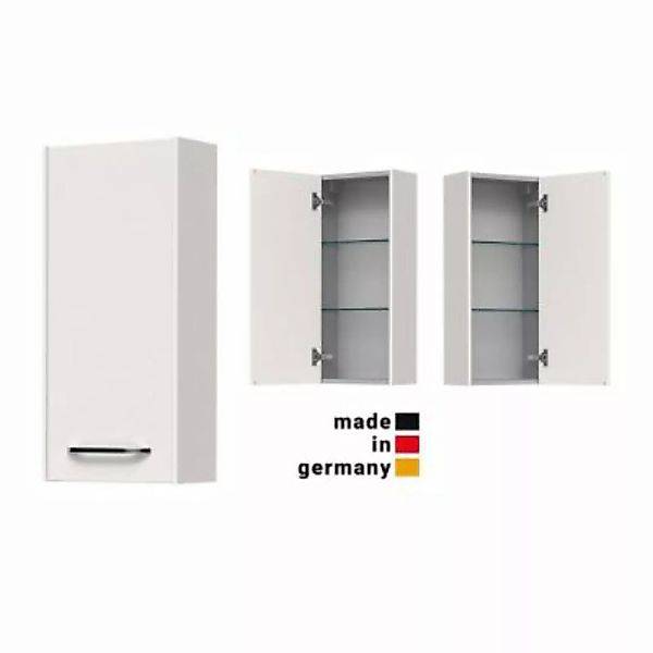 Lomadox Hängeschrank Badezimmer SEVILLA-66 in weiß Hochglanz, B/H/T: ca. 32 günstig online kaufen