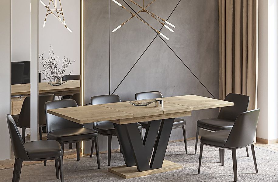 Endo-Moebel Esstisch Lara Esstisch 130–210cm ausziehbar für 8 Personen Tisc günstig online kaufen