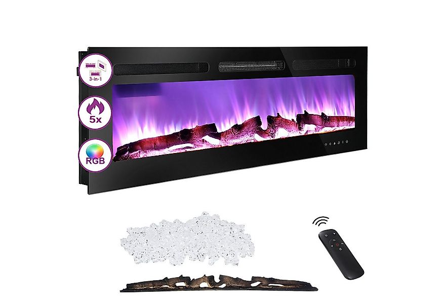 WILGOON Elektrokamin 3in1 Elektrokamin: Elektrischer Stand-, Wand- und Einb günstig online kaufen