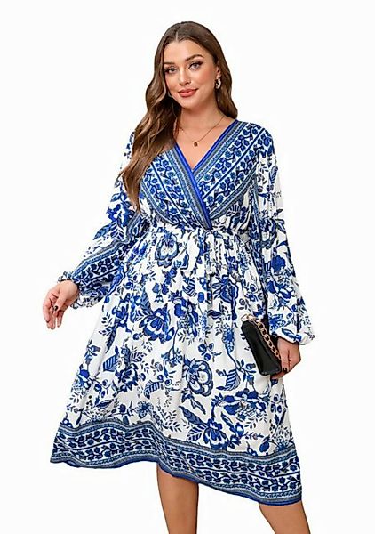 Cupshe Druckkleid Bohemian plus Größe Kleid ein Allover Druck günstig online kaufen