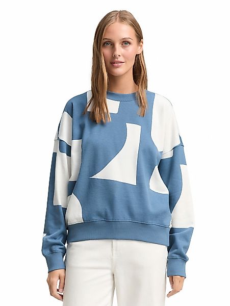 TOM TAILOR Denim Sweatshirt, mit All-Over Print günstig online kaufen