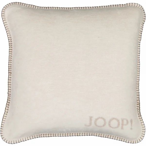 JOOP! Kissenhülle Melange-Doubleface - Größe: 50x50 cm - Farbe: Natur-Sand günstig online kaufen