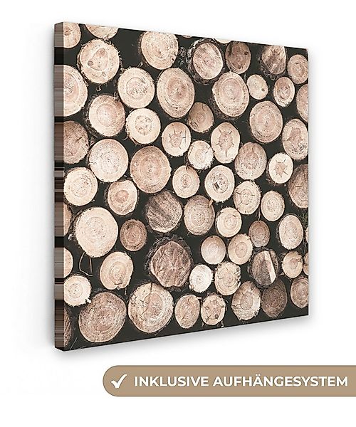 OneMillionCanvasses® Leinwandbild Baumstämme - Winter - Natur, Fotodruck (1 günstig online kaufen