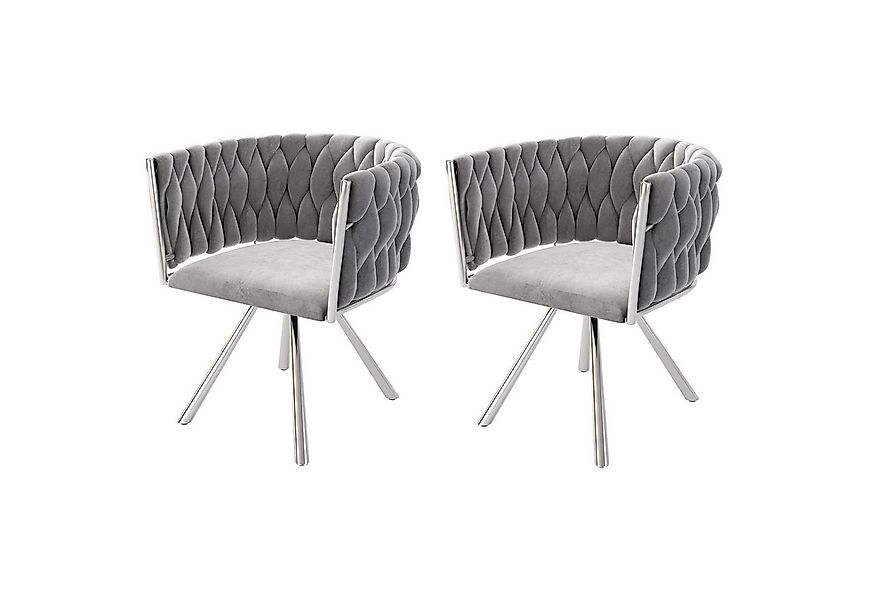 HAUSS SPOLE Esszimmerstuhl 2er set, Drehstuhl mit vier Stützbeinen aus Meta günstig online kaufen