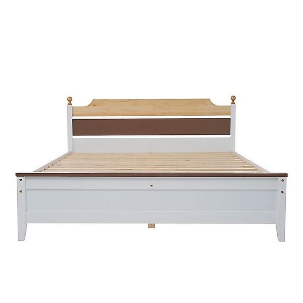 Gotagee Holzbett Einzelbett Doppelbett Kiefernholzrahmen flaches Bett Jugen günstig online kaufen