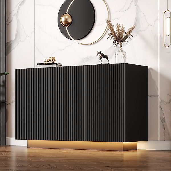 Merax Sideboard in Schwarz-Marmoroptik (1 St., günstig online kaufen