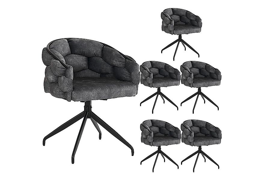 MODFU Drehstuhl 360° drehbar (Polsterstuhl, Wohnzimmerstuhl, Küchenstuhl, 6 günstig online kaufen