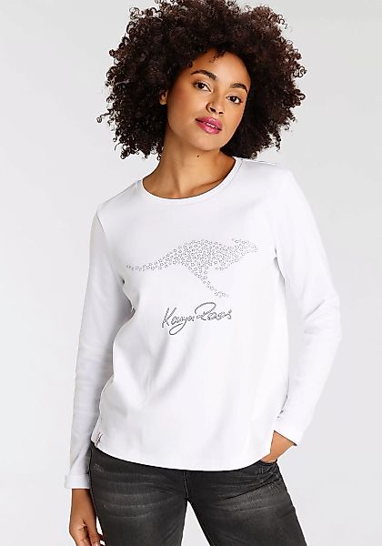 KangaROOS Sweatshirt Langarm, figurumspielend, unifarben, mit günstig online kaufen