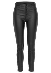 LASCANA Lederimitathose mit sichtbarer Knopfleiste, enge Kunstlederhose, ca günstig online kaufen
