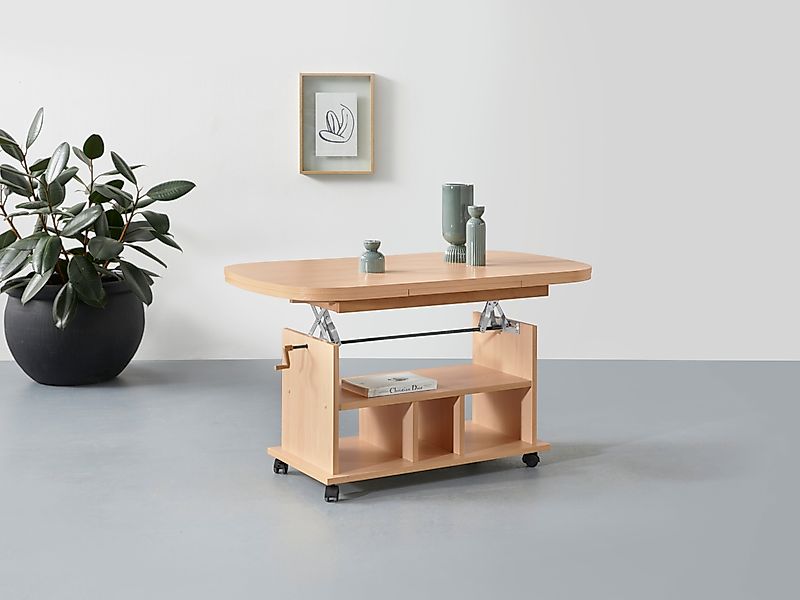 HELA Couchtisch, auf Rollen, höhenverstellbar und günstig online kaufen