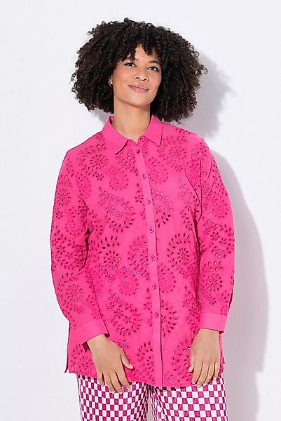 Angel of Style Hemdbluse Bluse A-Linie Lochstickerei Langarm günstig online kaufen