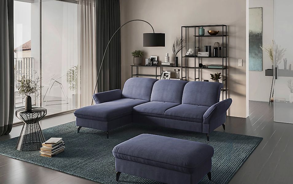 sit&more Ecksofa "Leandro L-Form" Wahlweise mit Bett-, Kopfteil - und Armle günstig online kaufen