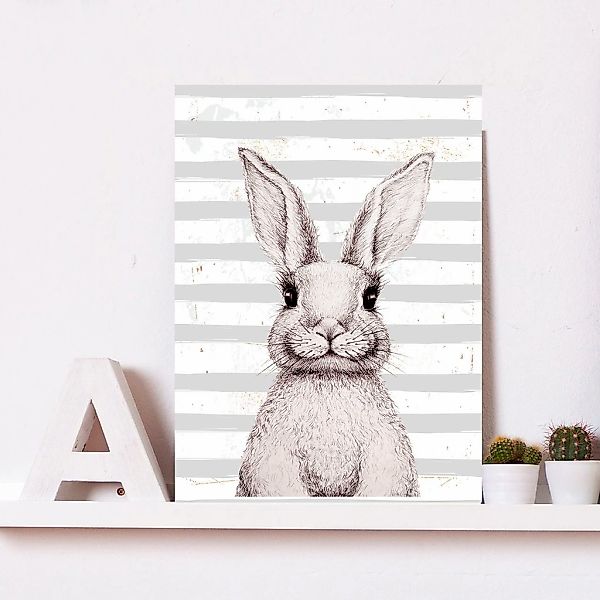 queence Metallbild "Gail" Hase 1 Stk. tlg. Stahlschilder günstig online kaufen