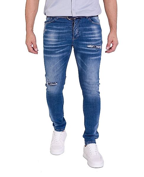 Denim Distriqt Slim-fit-Jeans Herren SLIM Fit Destroyed Jeans günstig online kaufen