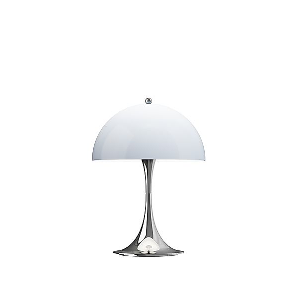 Panthella 250 tragbare Tischleuchte Chrom Opal Blue Grey günstig online kaufen