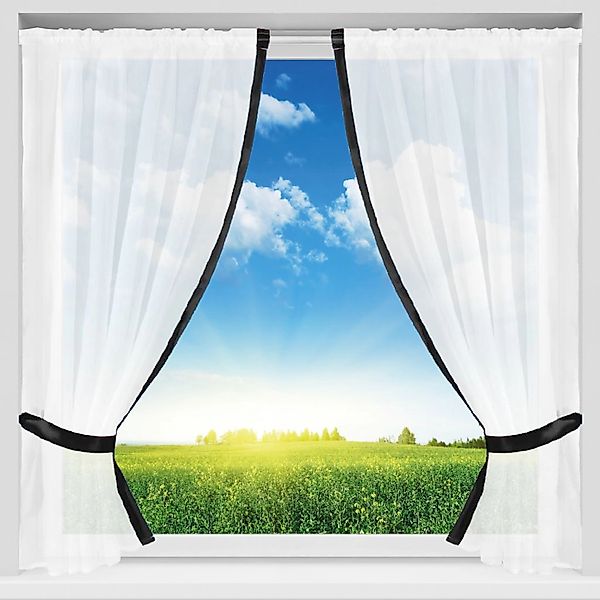 Arsvita Vorhang, Stangendurchzug, transparent, Gardinenset (2 günstig online kaufen