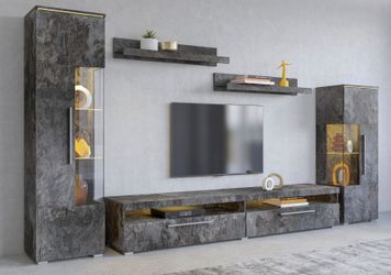 INOSIGN Wohnwand "India,Breite 290cm moderne Mediawand ohne Beleuchtung" Se günstig online kaufen