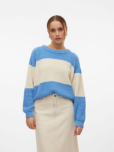 Vero Moda Rundhalspullover VMAGATE BLOCK LS günstig online kaufen